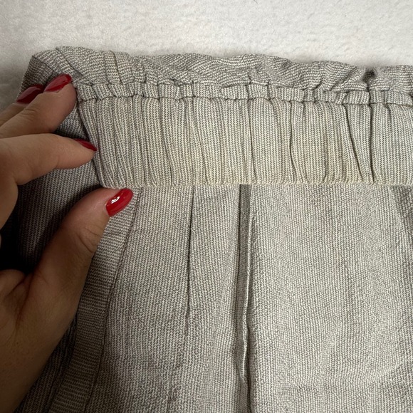 HEI-HEI Anthropologie Beach bound Linen Pants Pull On Cropped Size S - Picture 4 of 8